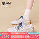 快樂瑪麗（J&M）休閑運(yùn)動(dòng)鞋女七夕禮物新款軟底網(wǎng)面透氣阿甘鞋百搭復(fù)古德訓(xùn)鞋子女 灰色 37