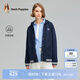 Hush Puppies【懶人系列】暇步士女裝冬新款美式休閑學(xué)院減齡加絨連帽外套 196深藍(lán) XL