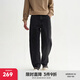 CHINISM CH赤塵美式做舊復古彎刀褲男士春秋款潮流休閑牛仔褲寬松直筒褲 黑牛仔 XL