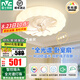 雷士（NVC）風(fēng)扇燈客廳吊扇隱形餐廳現(xiàn)代歐式簡(jiǎn)約 花云【全光譜】42W丨智控?fù)u頭