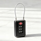 AUBURNTSA海關(guān)鎖密碼鎖旅行箱高鐵航空出行宿舍柜子掛鎖出國026黑