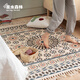 泉水森林 棉麻編織地毯波西米亞風(fēng)可機洗客廳地毯飄窗臥室床邊毯薄款ins 裴迪 120x170cm