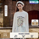 Teenie Weenie小熊長(cháng)袖T恤女2025年夏季新款甜美清新田園印花T恤打底衫女 象牙白 M