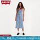 Levi's【商場同款】李維斯女士時尚百搭牛仔背帶連衣裙 藍色 S