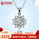 鳴鉆國(guó)際鉆石項(xiàng)鏈鉆石吊墜鉑金項(xiàng)鏈/白金項(xiàng)鏈/項(xiàng)鏈女/送老婆/女友七夕禮物 60分效果閃亮版 H色