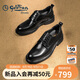 金利來（goldlion）男鞋25早秋新品男士商務(wù)皮鞋百搭通勤德比鞋G515530692AAB黑色40