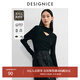 迪賽尼斯（DESIGNICE）2024年冬季新款通勤風(fēng)氣質(zhì)修身羊毛衫長(cháng)袖毛衣女 曜石黑 XL