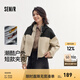 森馬（Semir）防護(hù)外套|外套女短款連帽oversize秋季潮酷拼色三防夾克戶外 卡黑色調(diào)00459 M