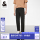 杰克·瓊斯（JACK&JONES）男裝休閑褲男泡泡紗秋季薄款褲子高級感商務休閑男褲品牌九分褲 黑色E40 28 165