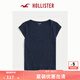 HOLLISTER25夏新款法式甜美辣妹田園風(fēng)修身碎花T恤女裝KI339-5196 海軍藍(lán) XS (160/84A)