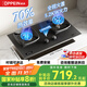 歐派（OPPEIN）燃氣灶煤氣灶70%熱效率國家補貼天然氣大面板液化氣猛火灶磨砂面板雙灶嵌入式臺式兩用 【780面板】70%熱效率-雙灶定時-JJX61 天然氣