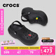 卡駱馳crocs貝拉洞洞鞋沙灘鞋包頭女鞋厚底拖鞋|210062 黑色-001(含智必星） 35 (210mm)