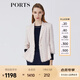 PORTS寶姿春夏新品女裝長袖中長夾克LM8J039MFD097 鹽粉色混色 S (4)