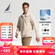 諾帝卡（NAUTICA）【單件直降】春夏新款雙面珠地親膚舒適半拉鏈翻領(lǐng)衛(wèi)衣男KO4306 米白色1NL M
