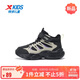 特步（XTEP）童鞋兒童革料運動(dòng)鞋冬季精貂絨魔術(shù)貼棉鞋 黑/霜地灰/藤蘿紫 29
