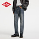 Lee Cooper高端男士牛仔褲秋冬季寬松直筒復古潮流褲子新款水洗休閑簡(jiǎn)約長(cháng)褲 藍色 32
