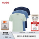 HUGO雨果【七夕節(jié)禮物】【打底T恤三件套】男士春夏棉質(zhì)徽標(biāo)短袖T恤 983 L