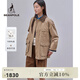 beanpole濱波春秋女美拉德撞色米色狩獵夾克中長(zhǎng)外套 米色 S 160/84A