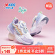 特步（XTEP）兒童休閑鞋翅膀女童小童革面旋轉扣運動(dòng)鞋 雪青紫/夕霧藍 29