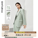 尚都比拉春裝氣質(zhì)通勤職業(yè)裝西裝三件套直筒長褲高級感西服套裝 霜綠 XL