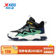 特步（XTEP）兒童童鞋精貂絨內里革面防風(fēng)保暖免系帶棉鞋 黑/玉石綠 38碼