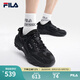 FILA 斐樂男鞋RAVAGEMENT 2七夕送掠奪者復(fù)古運(yùn)動(dòng)鞋夏款輕便跑步鞋 黑/鍛鐵-BF 41