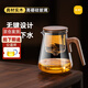尚明玻璃內(nèi)膽磁旋飄逸杯泡茶壺茶水分離過(guò)濾沖茶具套裝家用辦公沏茶壺 胡桃木800ml