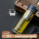 膳魔師（THERMOS）雙層玻璃杯400毫升男女士茶水分離水杯泡茶杯帶茶漏TCGE-400D BL