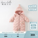 戴維貝拉（DAVE＆BELLA）新生兒羽絨連體衣保暖嬰兒衣服冬季幼兒服裝女寶外出服初生兒爬服 淺粉色 100cm（建議身高90-100cm）