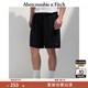 ABERCROMBIE & FITCH【毛圈布短褲】男裝25夏季美式經(jīng)典小麋鹿衛褲短褲KI128-5077 黑色 XL (180/98A)