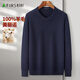 杉杉【100%綿羊毛】男秋冬V領(lǐng)羊毛衫親膚加厚保暖內搭商務(wù)休閑毛衣