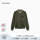 Calvin KleinJeans25秋季新款男士美式學(xué)院風(fēng)ck絨面字母棒球夾克外套4RD524G LDY-橄欖綠 L