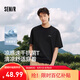 森馬（Semir）短袖T恤男涼感抗菌吸濕速干遮熱25春夏季新款印花針織上衣t恤男 黑色90001 XL