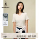 beanpole【新品】濱波  2025早春女士簡約素色莫代爾V領修身短袖T恤 白色 S 160/84A