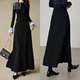 晚白【新品】2026春款純色時(shí)尚氣質(zhì)裙子休閑百搭干練利落長(cháng)裙半裙 黑色 M