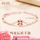 AHKS足銀四葉草手鏈女時(shí)尚首飾母親七夕情人節(jié)禮物送女朋友老婆 [送女友/老婆/閨蜜]時(shí)來(lái)運(yùn)轉(zhuǎn)手鏈