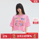 LALABOBO[商場(chǎng)款]純棉寬松短袖t恤女裝25夏新款辣妹露腰短上衣LBEB-WSDT38 粉色 L
