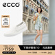 愛(ài)步（ECCO）休閑鞋女鞋 25年夏季牛皮休閑板鞋一腳蹬板鞋 柔酷219253 白色21925301007 36