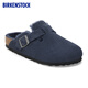 BIRKENSTOCK勃肯德國進(jìn)口男女款絨面革Boston Shearling毛毛拖鞋 海軍藍窄版1030701 39  （偏小，建議大一碼）
