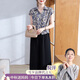 雪夕（XUEXI）媽媽夏裝2025新款氣質(zhì)套裝中老年女裝40歲50端莊穿搭上衣短袖