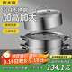 炊大皇304不銹鋼三層蒸鍋家用復合底湯鍋蒸饅頭包子可視高拱蓋32cm
