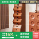 南蘭法式中古風(fēng)家具五斗柜客廳沙發(fā)復古收納柜設計師臥室儲物抽屜柜 白蠟木五斗柜(中古色)