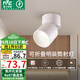 雷士（NVC）LED筒燈客廳可折疊旋轉(zhuǎn)免開孔明裝天花燈筒射一體鋁材9瓦白色暖白