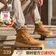 駱駝（CAMEL）雪地靴冬季新款高幫加絨保溫鎖暖復(fù)古經(jīng)典戶外徒步工裝靴男 G14W136663 土黃 42