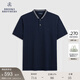 布克兄弟（BrooksBrothers）男士25夏新款亨特領(lǐng)休閑運(yùn)動polo衫 藏青色-4004 L