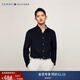 TOMMY HILFIGER秋冬男裝燈芯絨商務(wù)休閑簡(jiǎn)約純色修身長(zhǎng)袖襯衫外套78J3719 藏青色FAP M