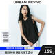 UR2025夏季新款女裝時(shí)尚休閑肌理感無(wú)袖罩衫襯衫UYY250044 正黑 (偏寬松) M
