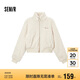 森馬（Semir）外套女短款顯高小個(gè)子溫柔氣質(zhì)2024冬季立領(lǐng)毛絨夾克109724108006