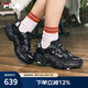 斐樂(lè)（FILA）官方貓爪6代女鞋復(fù)古運(yùn)動(dòng)鞋2025夏季新款舒適厚底鞋休閑鞋 黑/影黑灰-BD 37.5
