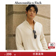 ABERCROMBIE & FITCH男裝24秋冬款經(jīng)典小麋鹿美式半拉鏈套頭針織衫毛衣KI120-4149 象牙白 M (180/100A)